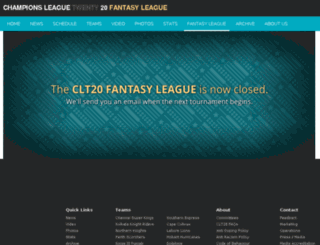 fantasy.clt20.com screenshot