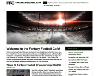 fantasyfootballcafe.com screenshot