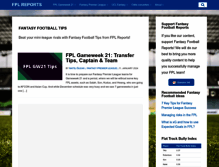 fantasyfootballreports.com screenshot
