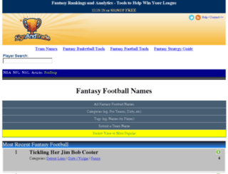 fantasyfootballteamnames.com screenshot