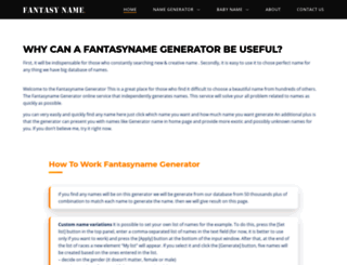 fantasyname-generator.com screenshot