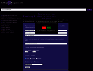 fantasynamegenerator.org.uk screenshot