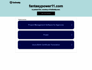 fantasypower11.com screenshot