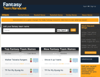fantasyteamnames.net screenshot