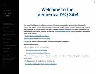 faq.pcamerica.com screenshot