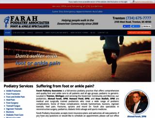 farahpodiatryassociates.com screenshot