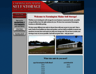 farmingtonmaineselfstorage.com screenshot