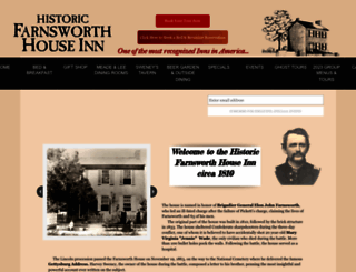 farnsworthhouseinn.com screenshot