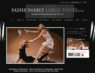 fashionablylargeshoes.com.au screenshot