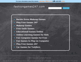 fashiongames247.com screenshot