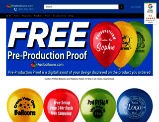 fastballoons.com screenshot