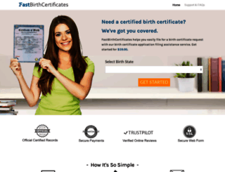 fastbirthcertificates.com screenshot
