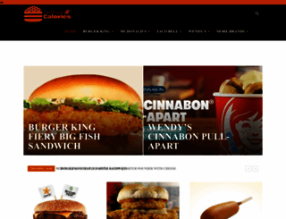 fastfoodcalories.com screenshot
