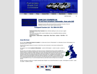 fastspeedcouriers.co.uk screenshot