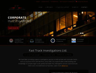 fasttrackinvestigations.ca screenshot