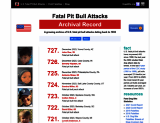 fatalpitbullattacks.com screenshot
