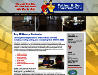 fathersonconstruction.com screenshot