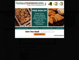 faveglutenfreerecipes.com screenshot