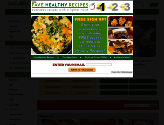 favehealthyrecipes.com screenshot