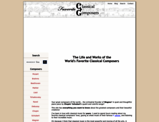 favorite-classical-composers.com screenshot