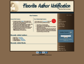 favoriteauthornotification.com screenshot