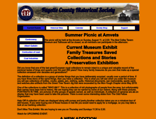 fayettehistoricalsociety.org screenshot