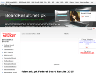 fbise.boardresult.net.pk screenshot