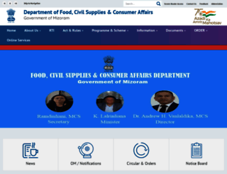fcsca.mizoram.gov.in screenshot