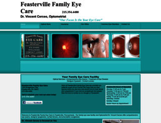 feastervillefamilyeyecare.com screenshot