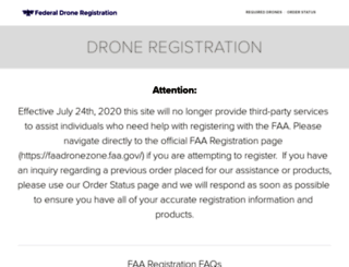 federaldroneregistration.com screenshot