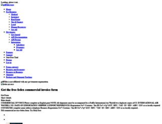 fedex-commercial-invoice.pdffiller.com screenshot