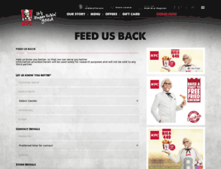 feedback.kfc.co.in screenshot