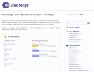 feedback.runmags.com screenshot