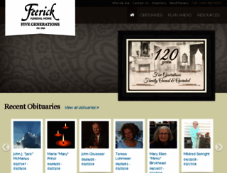 feerickfuneralhome.com screenshot