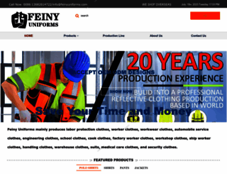 feinyuniforms.com screenshot