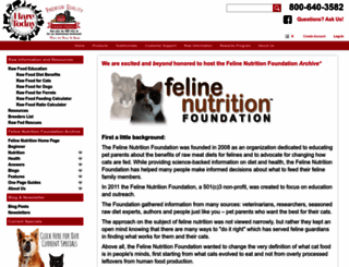 feline-nutrition.org screenshot