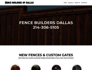 fencebuildersdallas.com screenshot