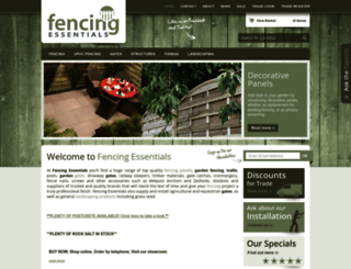 fencingessentials.co.uk screenshot