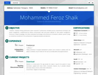 ferozshaik.com screenshot