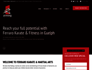 ferrarokarate.ca screenshot