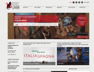 festivaldecineitalianodemadrid.com screenshot