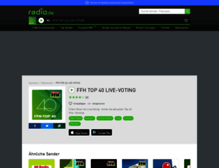 ffhtop40.radio.de screenshot