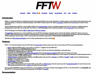 fftw.org screenshot