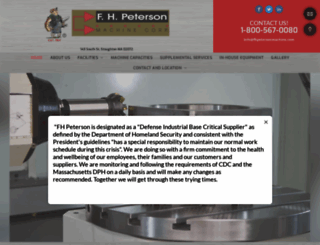 fhpetersonmachine.com screenshot