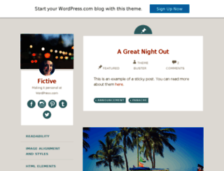 fictivedemo.wordpress.com screenshot