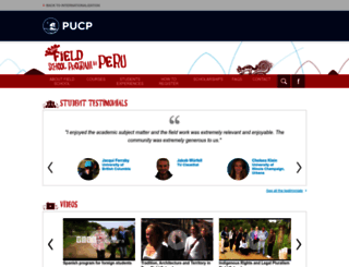fieldschool.pucp.edu.pe screenshot