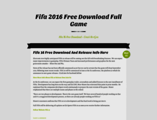 fifa16freedownload.wordpress.com screenshot