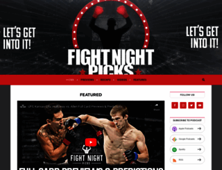fightnightpicks.com screenshot