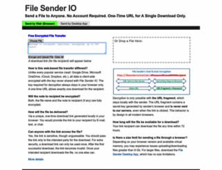 filesender.io screenshot