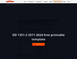 fillable-dd-form-1351-2.pdffiller.com screenshot